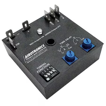 Airotronics Mc1003601h Multifunction Time Delay Relay, Square, 9 Functions 120V