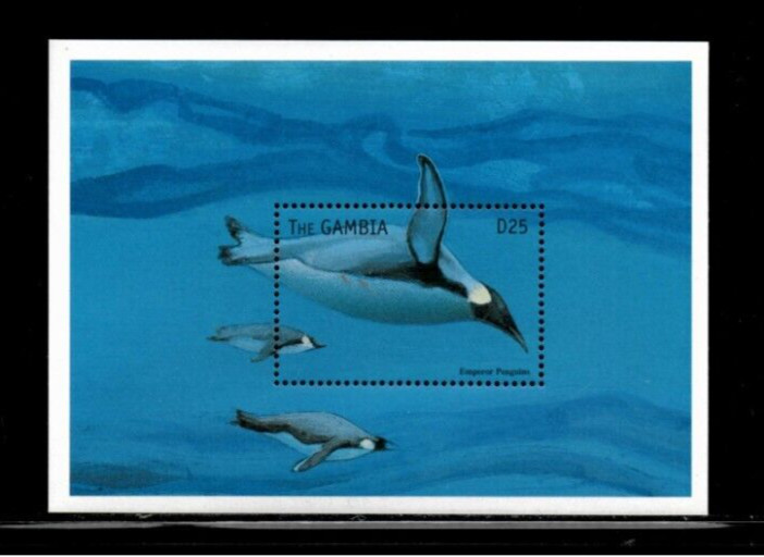 Gambia 1999 - Galapagos Ocean Penguin - Souvenir Stamp Sheet - Scott #2165 - MNH