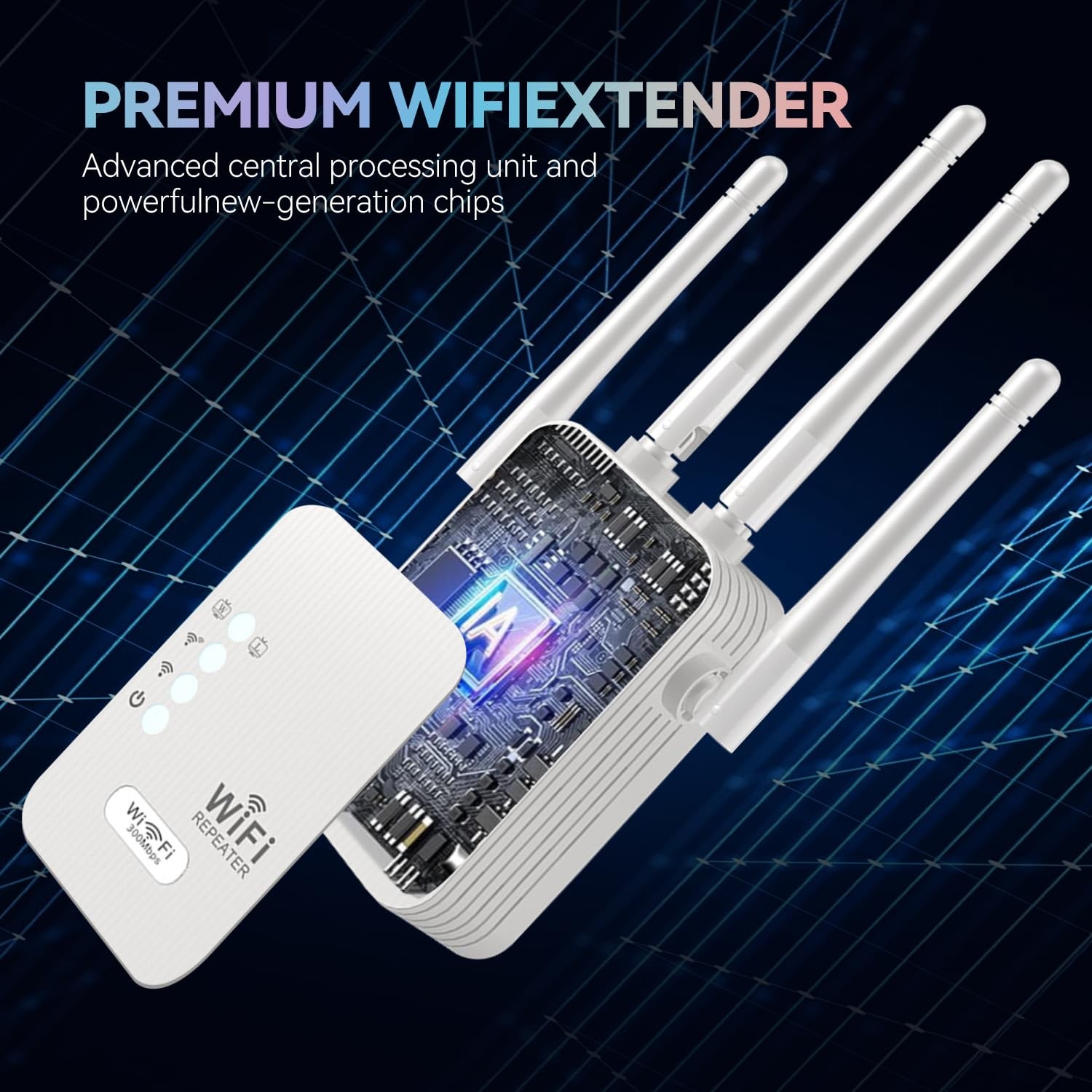 1200Mbps WiFi Range Extender Repeater Wireless Amplifier Router Signal Booster