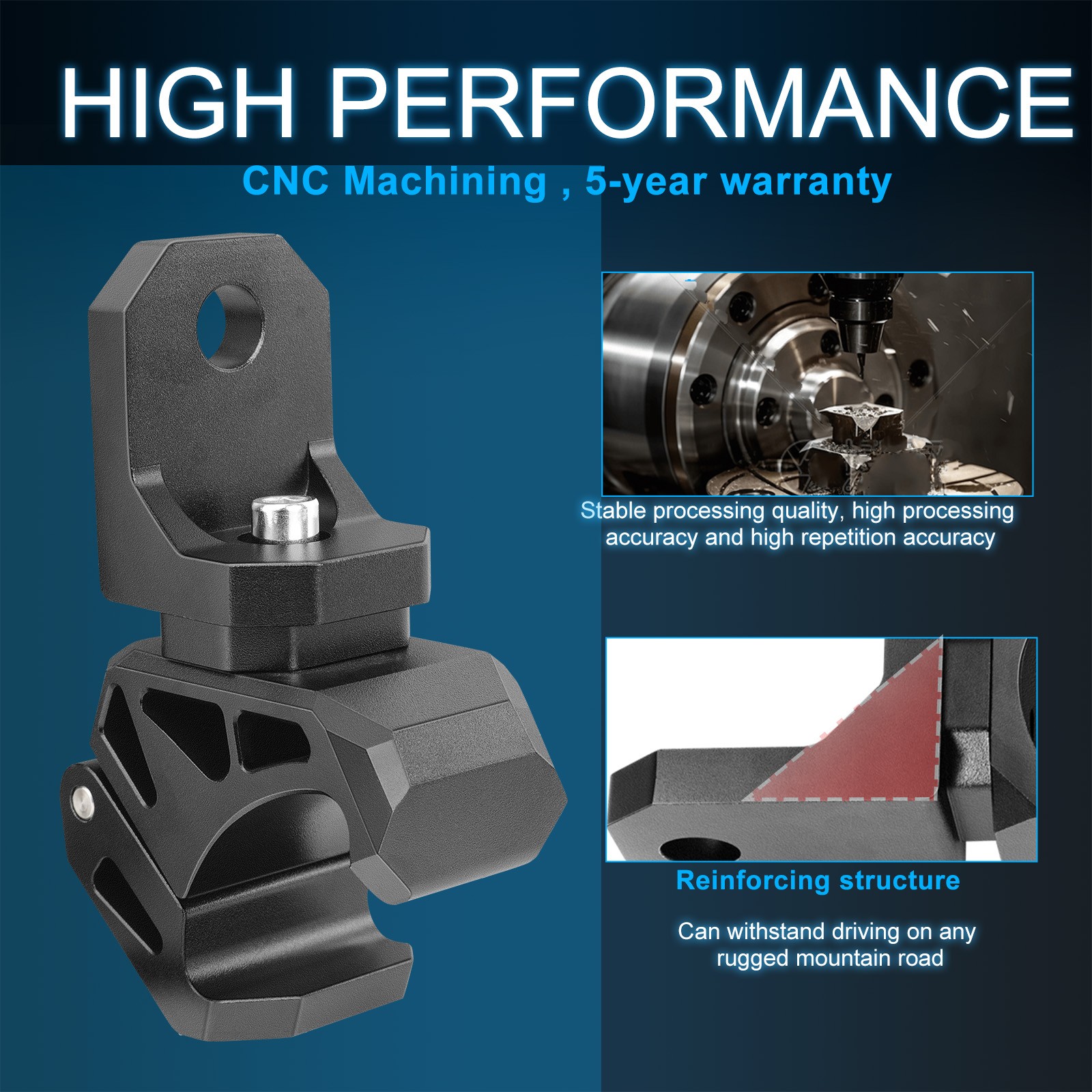 For Polaris Ranger CF-MOTO UTV LED Whip Light Mount Bracket Clamp Pro-fit Cage