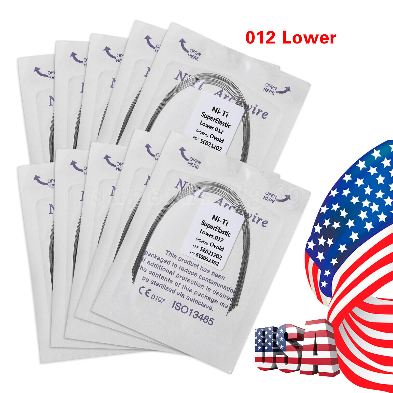 All Size Dental Orthodontic Super Elastic Niti Round Arch Wire Ovoid Form st