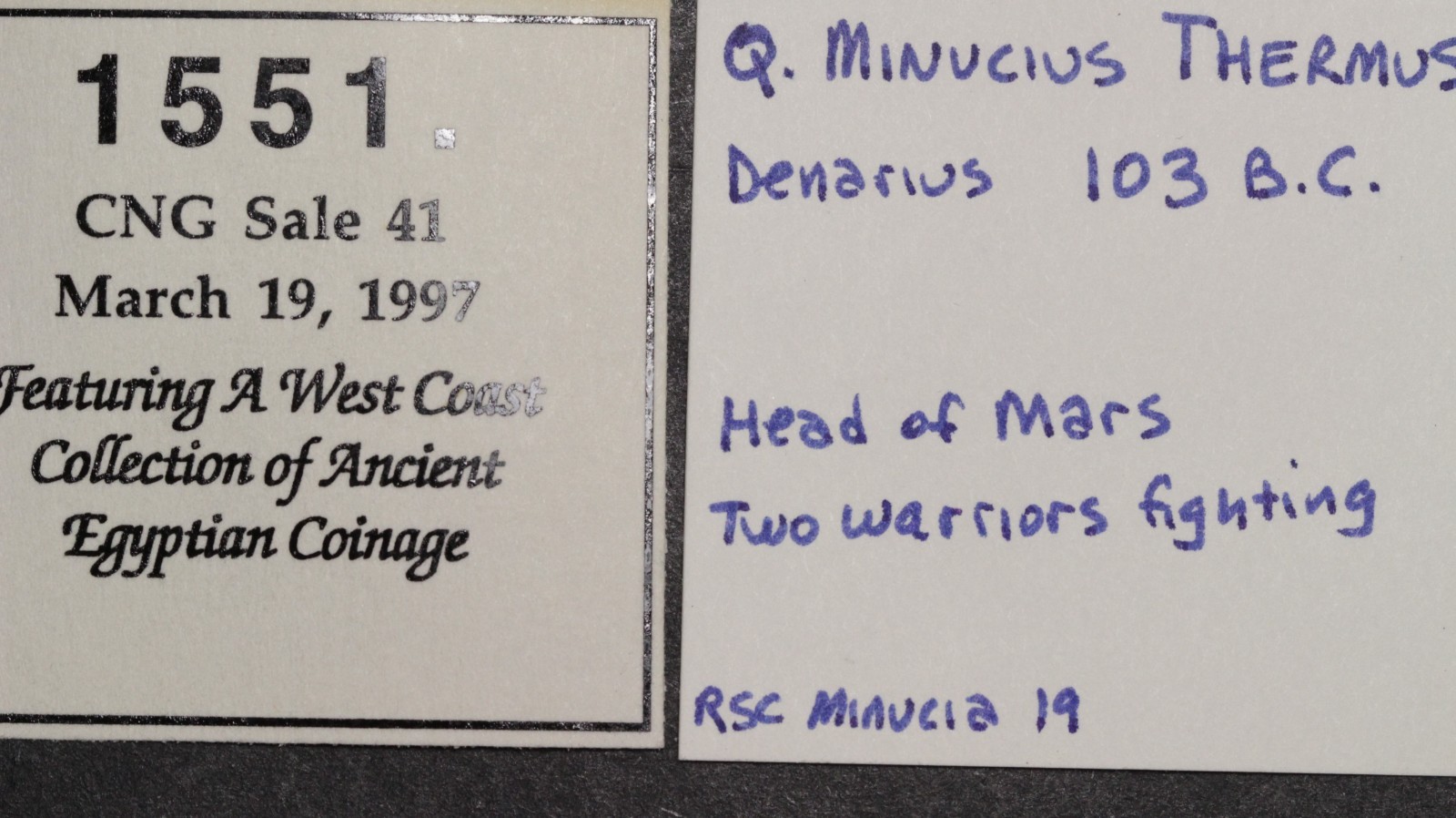 Soldier Fighting Barbarian Denarius 103BC Ancient Roman Republic Silver Coin