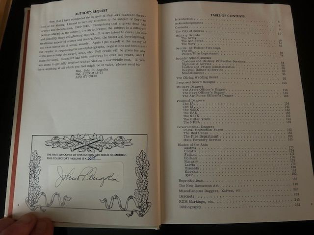 Book-Edged Weaponry of the 3rd Reich-Angolia-#'ed and Signed-Free Shipping !