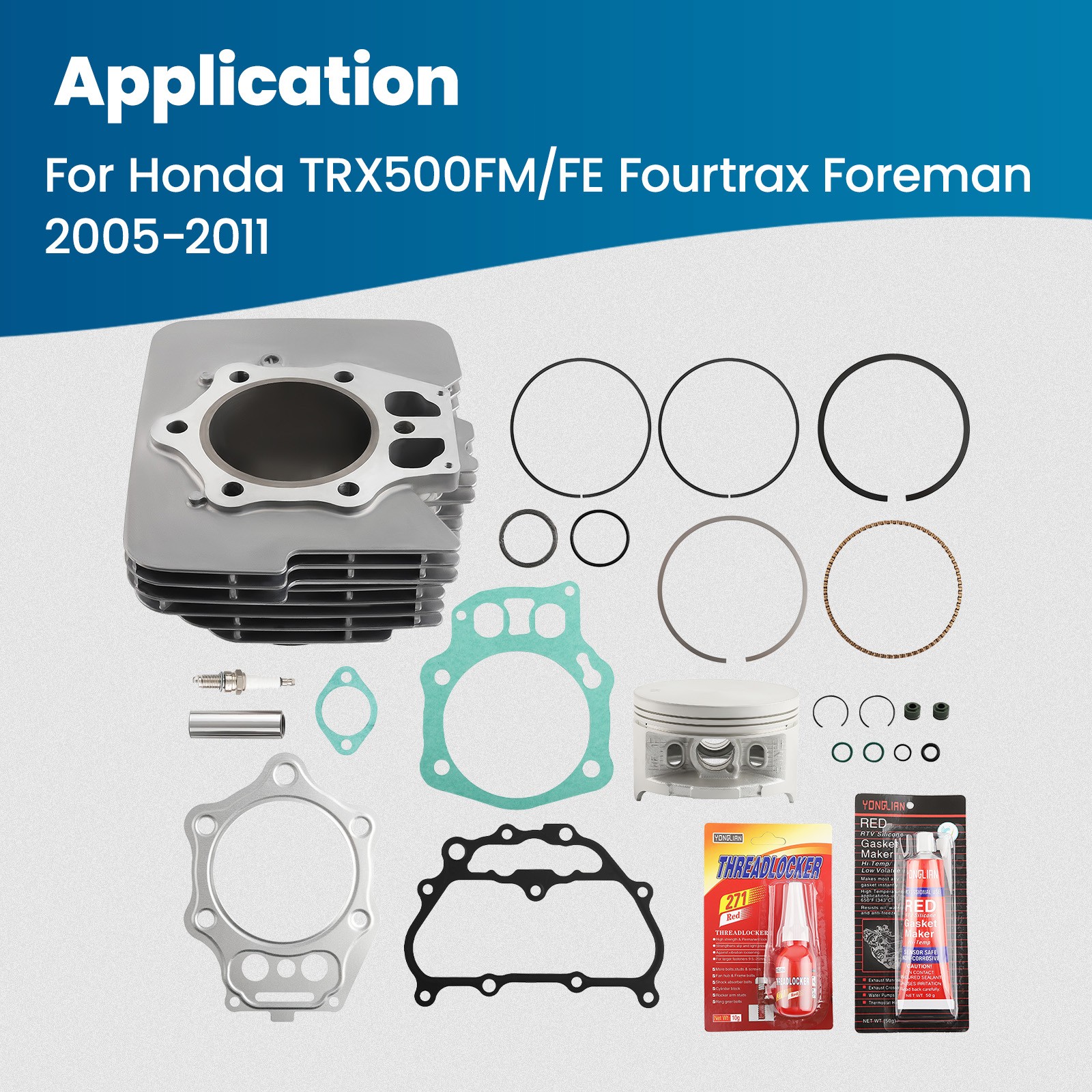 Cylinder Piston Top End Kit for Honda TRX500FM/FE Foreman 500 4x4/S/ES 2005-2011
