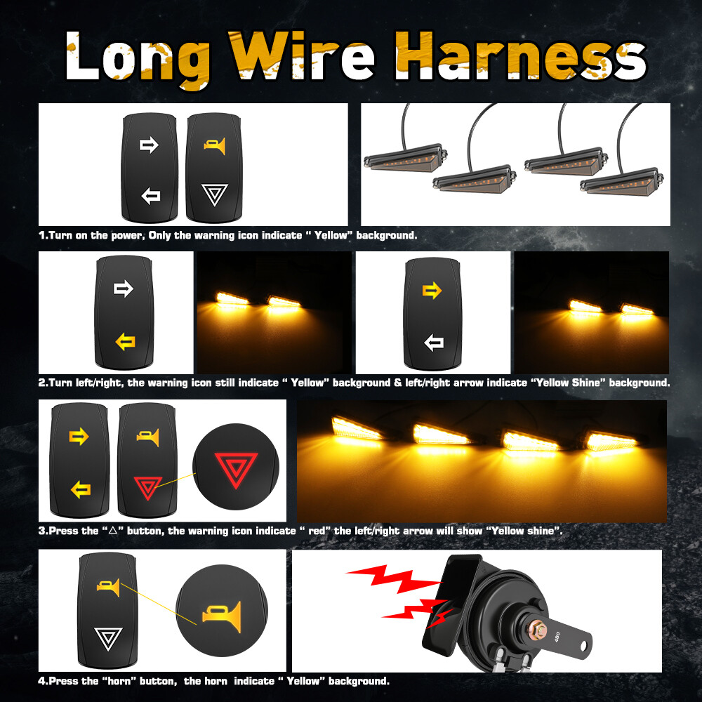 Turn Signal Kit For 2025 Polaris Ranger XP 1000 Northstar Street Legal Plug Play