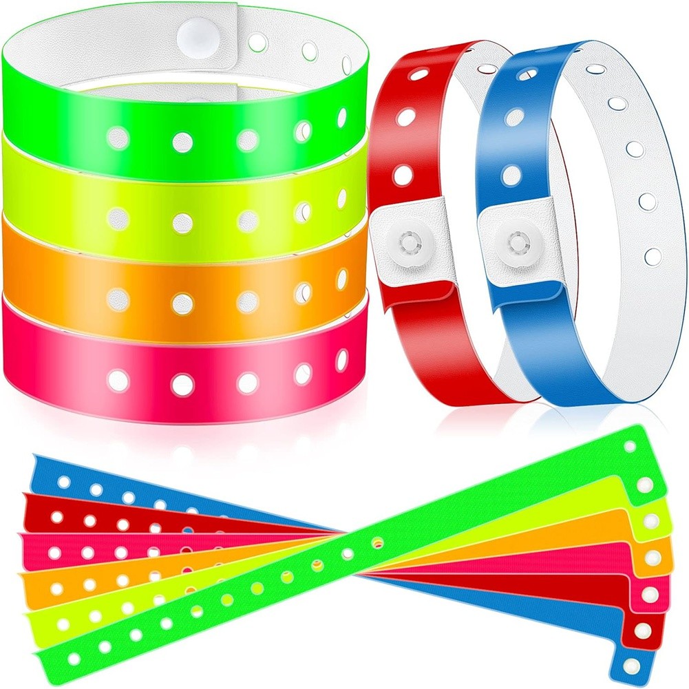48pcs Vinyl Wristbands Plastic Event Wristbands  Wristbands for Events9366