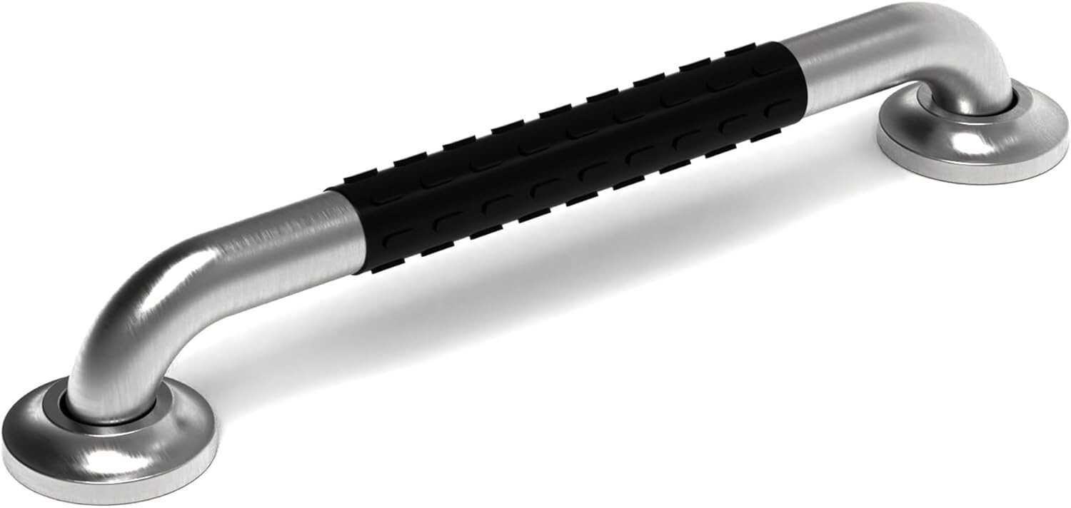 16 inches Bath Safety Grab Bar with Soft Anti-Slip Grips, ADA 500lbs Loading Cap