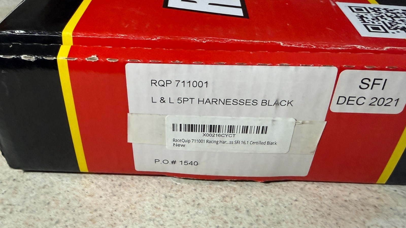 RaceQuip 711001 Racing 5 Point Harness SFI Certified Black Razor Drag Race IMCA