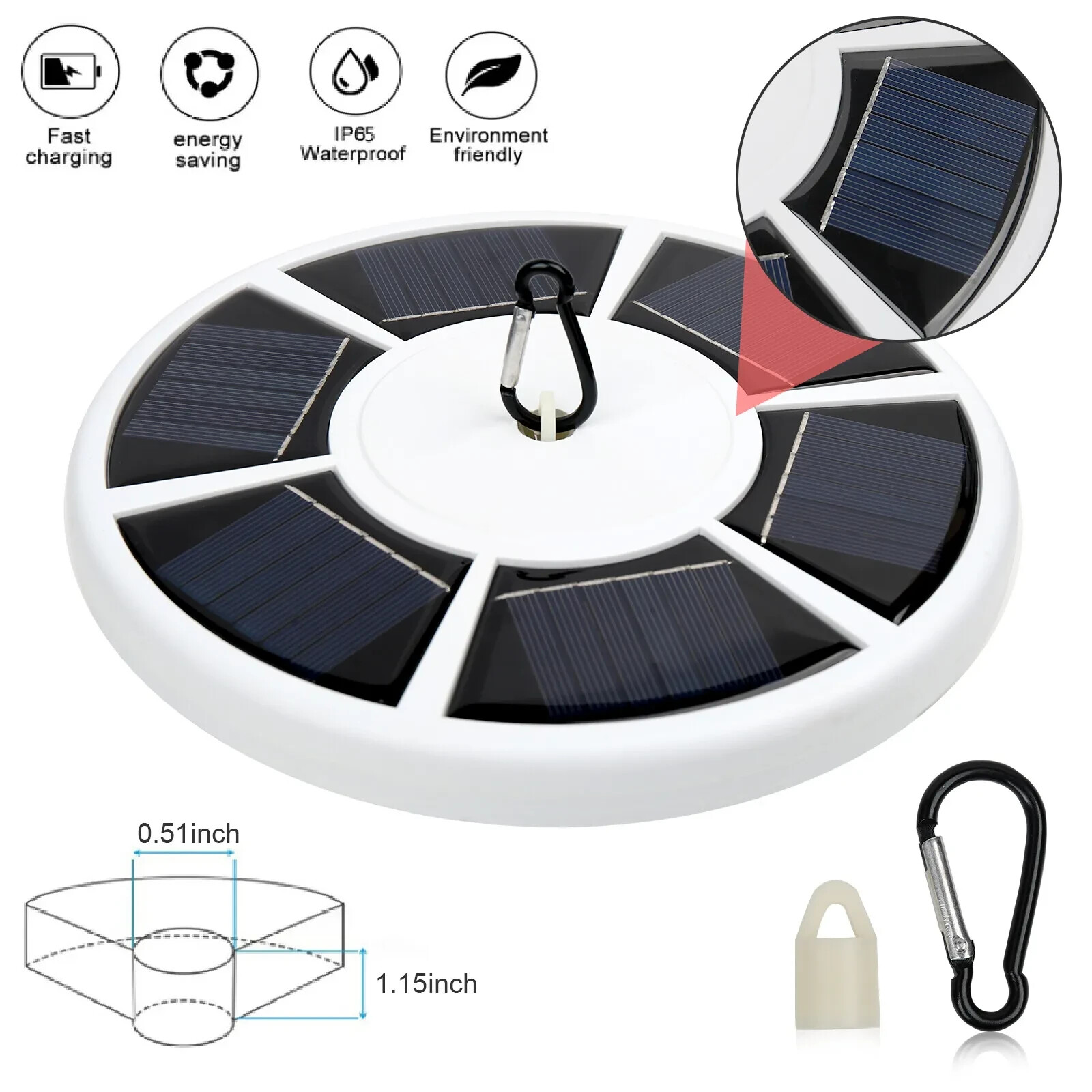 26 LED Solar Powered Flag Pole Light Auto Active Super Bright Outdoor Waterproof