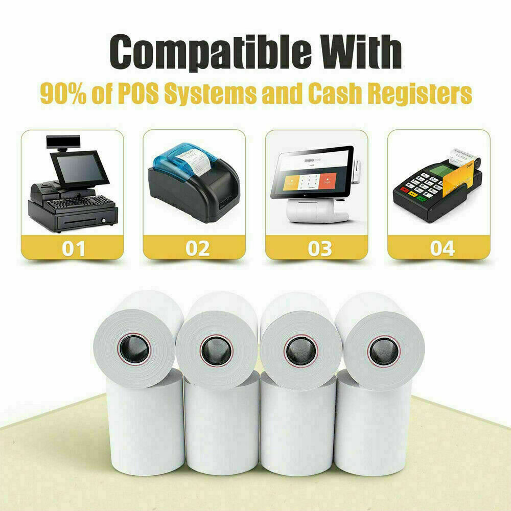 400 Rolls Thermal Paper 2 1/4" x 50' Cash Register Credit Card POS Receipt Paper