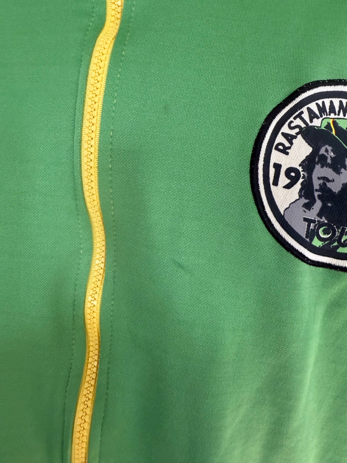 BOB MARLEY & the WAILERS RASTAMAN CATCH A FIRE GREEN JACKET VIBRATION TOUR SZ XL