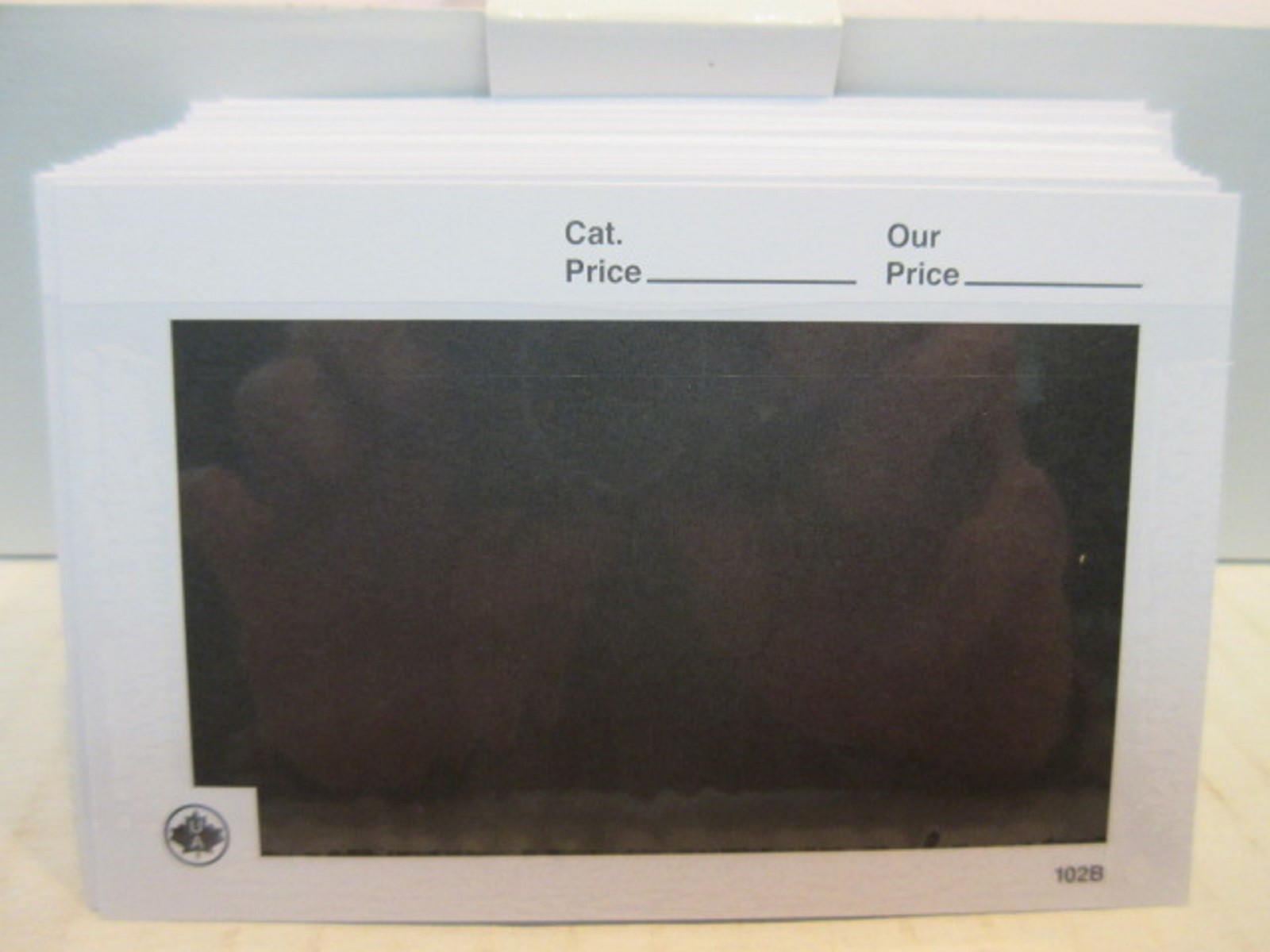 Box Of 1000 Unitrade 102 Black Dealer Sales Cards For Stamps Display