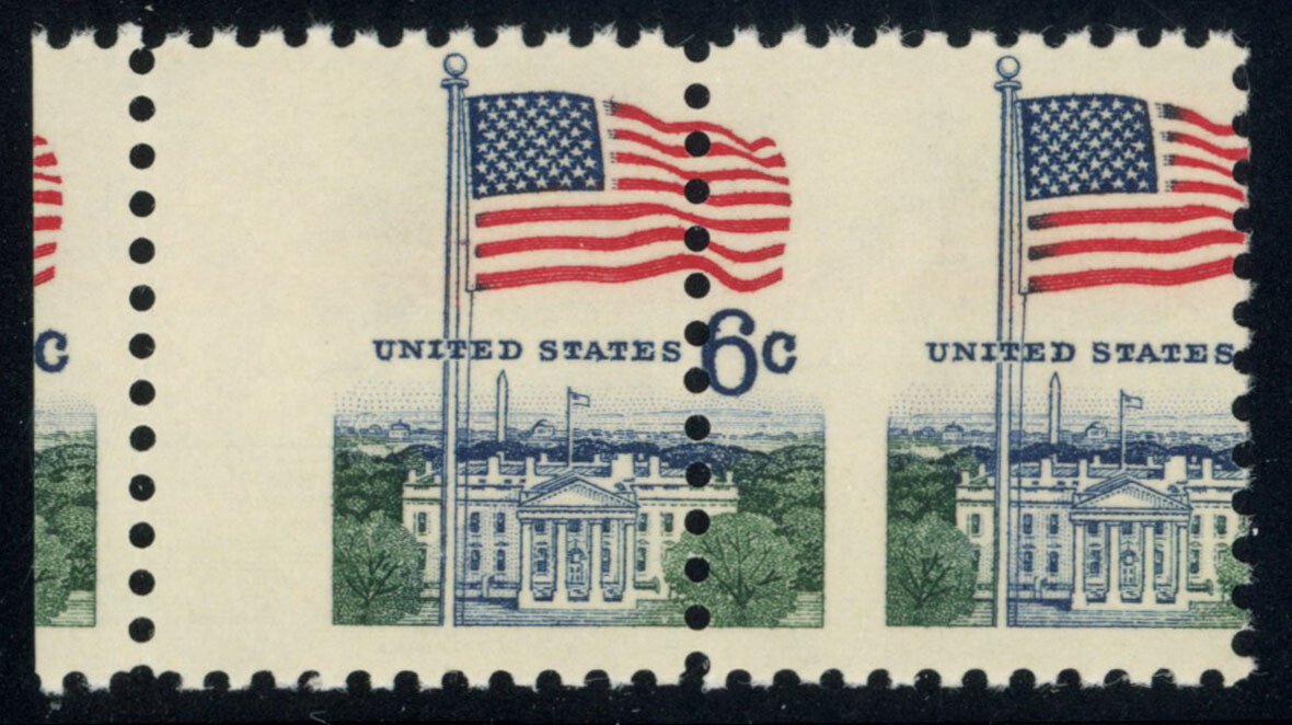 USA Scott# 1338 Mint NH, Denomination Omitted and Misperf  (51569)