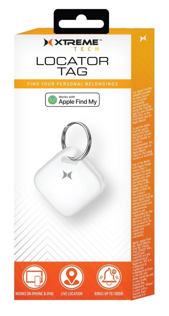 Xtreme Locator Tag Compatible with Apple Find My App (iOS only) Bluetooth