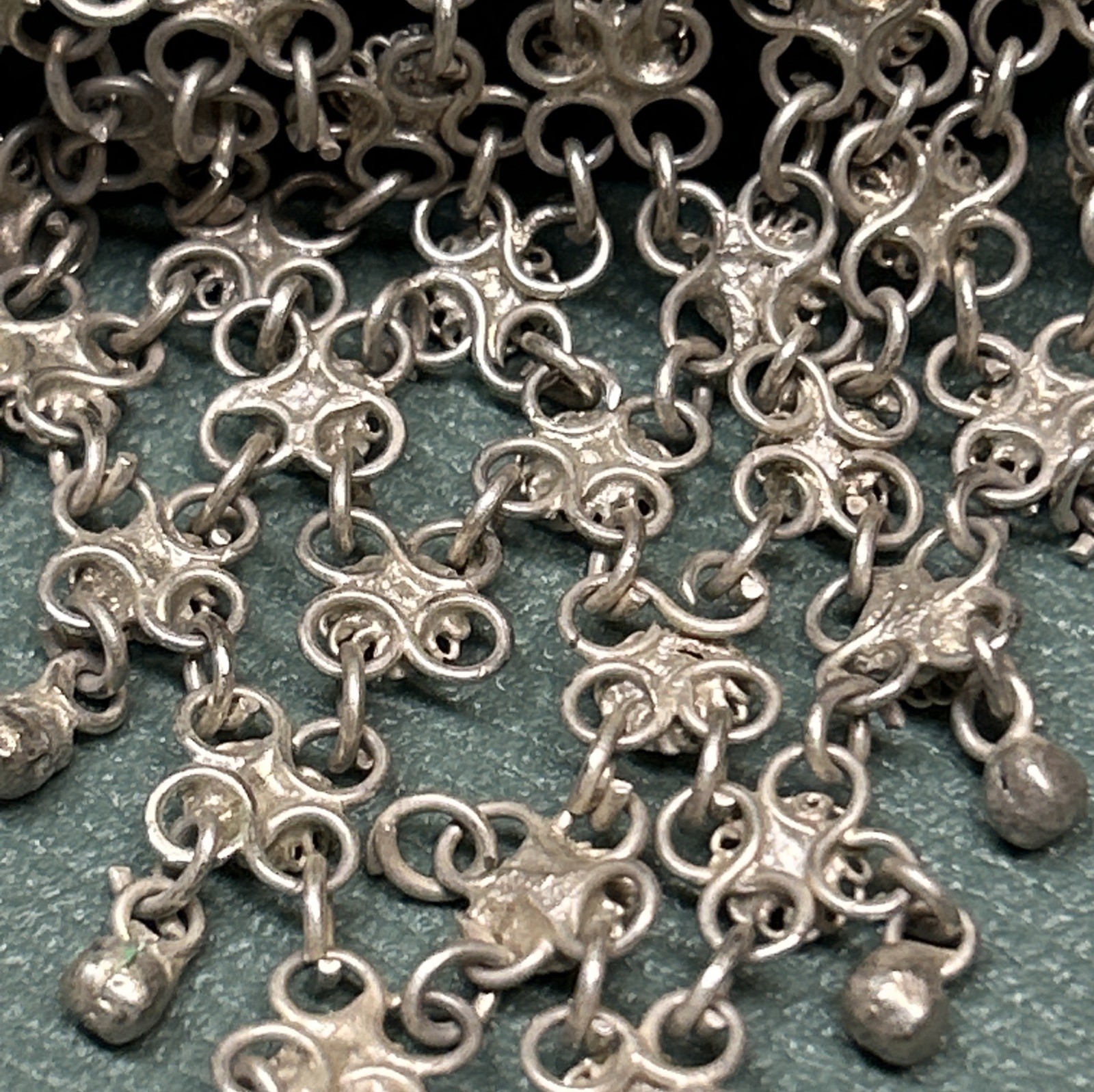 Bedouin Hand Jewelry with Silver Lace-style Harness Arabian Bracelet/Ring UNIQUE