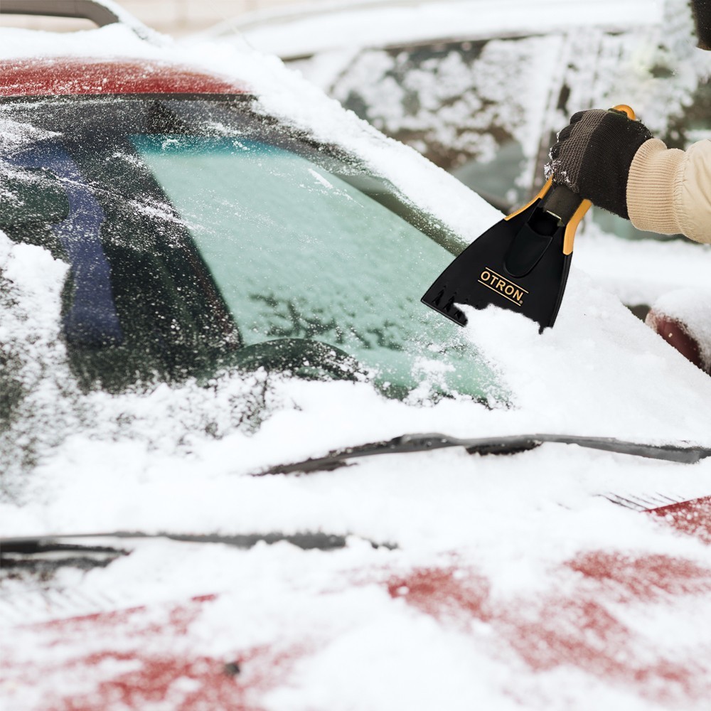 OTRON 8" Heavy Duty Ice Scraper for Car – Snow & Ice Remover Tool with Chippers