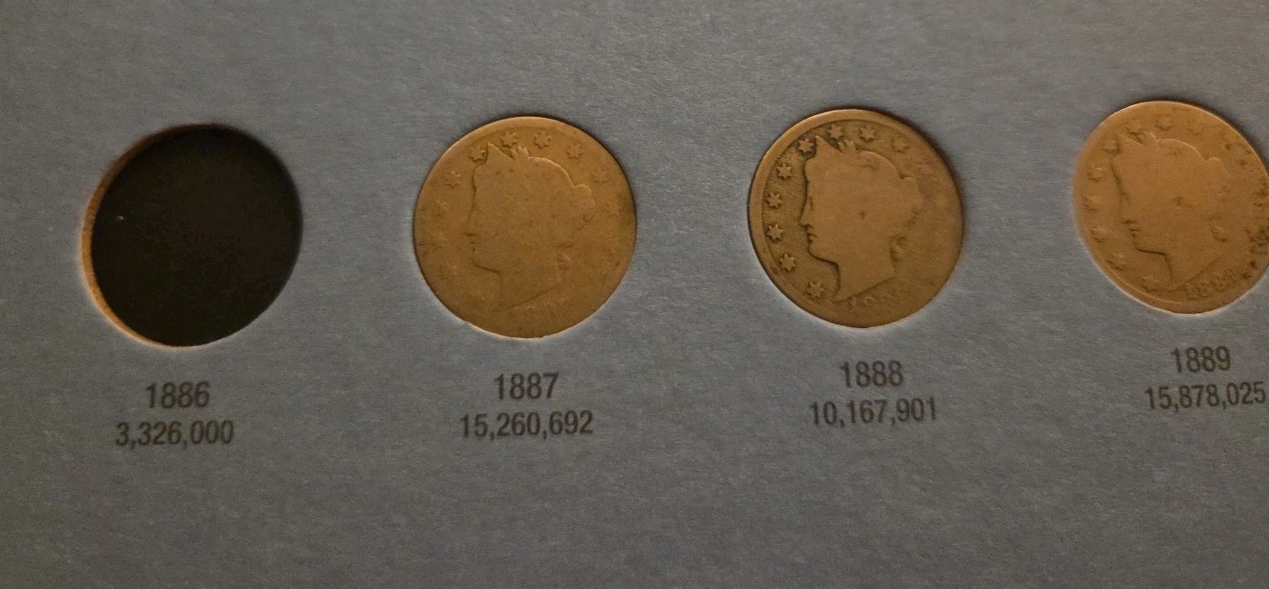 1883-1912 NEAR COMPLETE LIBERTY V NICKEL SET - 30 G-XF COINS (ONLY MISSING 3)