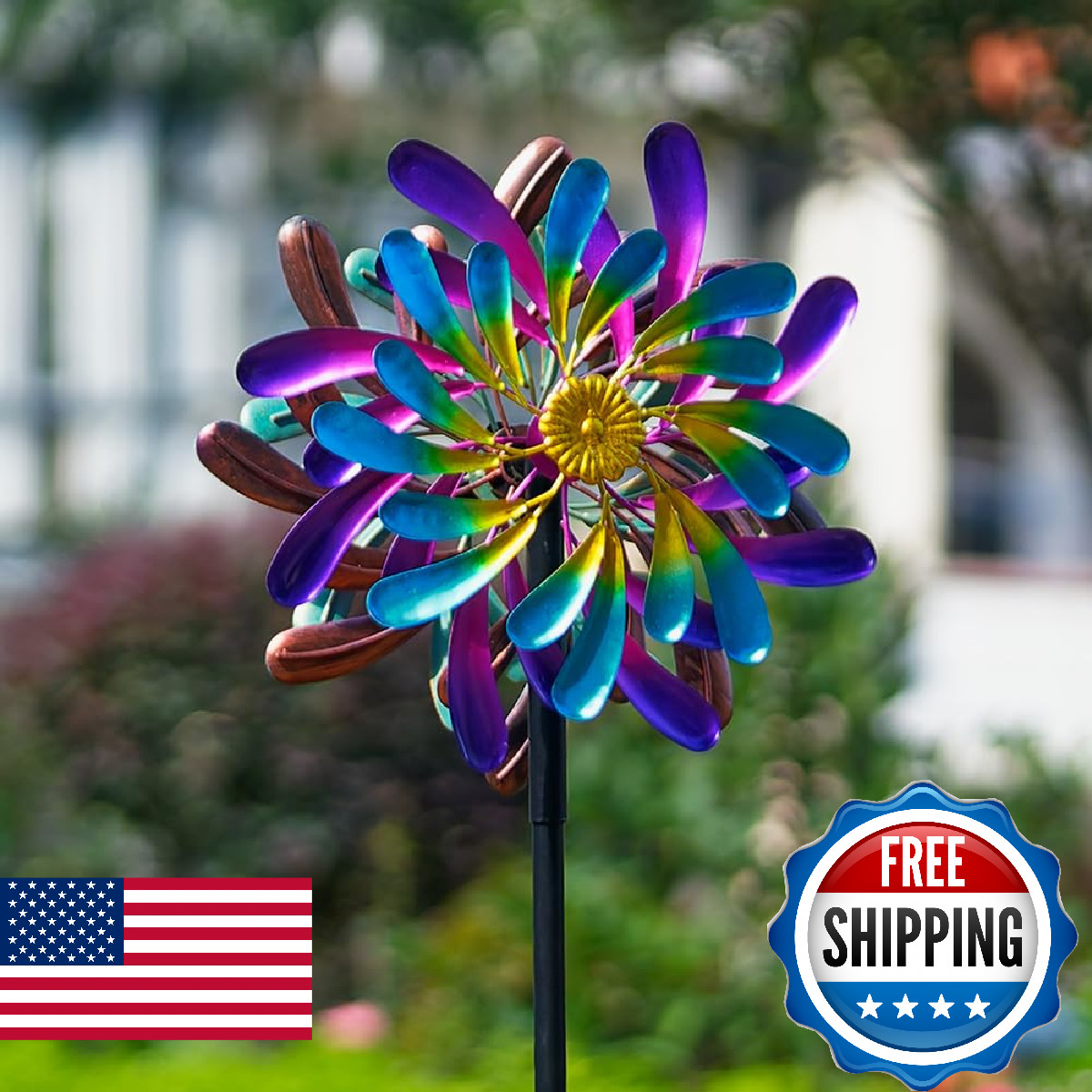 Stargarden Kinetic Wind Spinners Outdoor, 13.2 x 66 Inches Wind Spinner, Metal W