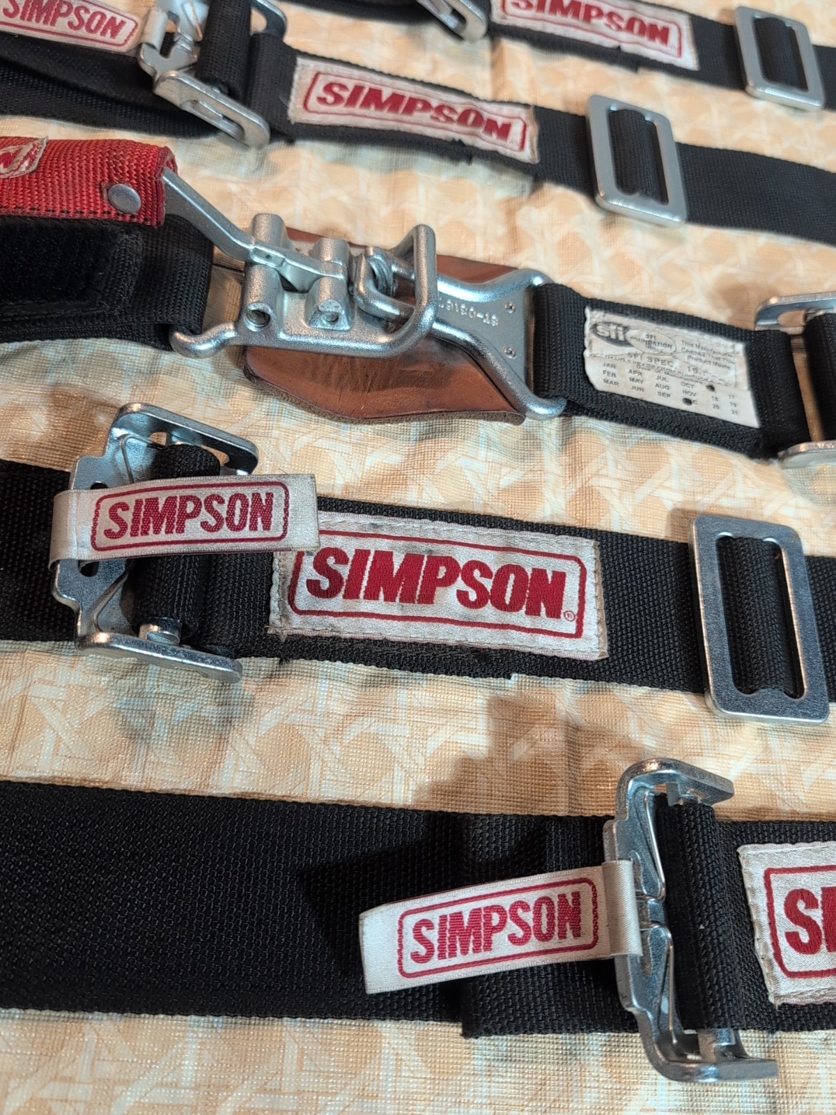 Simpson Racing Harness 5-Point Seat Belt Latch /Link Set SFI 2016 Junior Cart