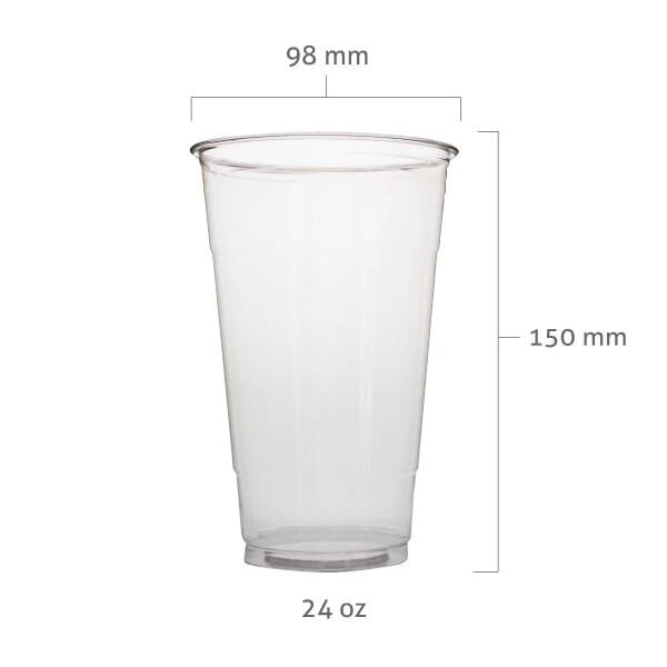 PET Clear Plastic Cups With Lids and Straws For Cold Drinks at Parties
