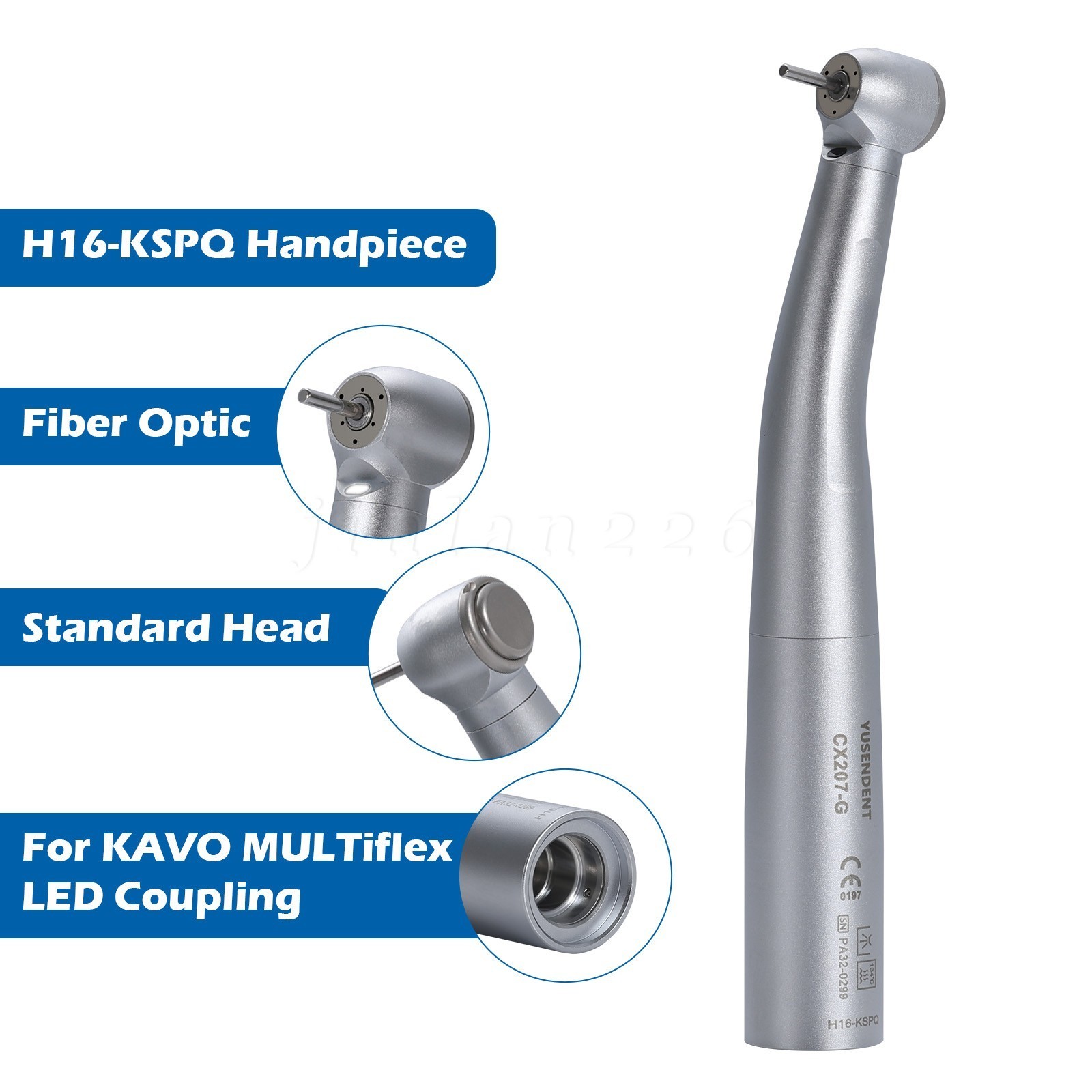 COXO Dental High Speed Handpiece Fiber Optic Turbine KaV MULTIflex LED Coupling