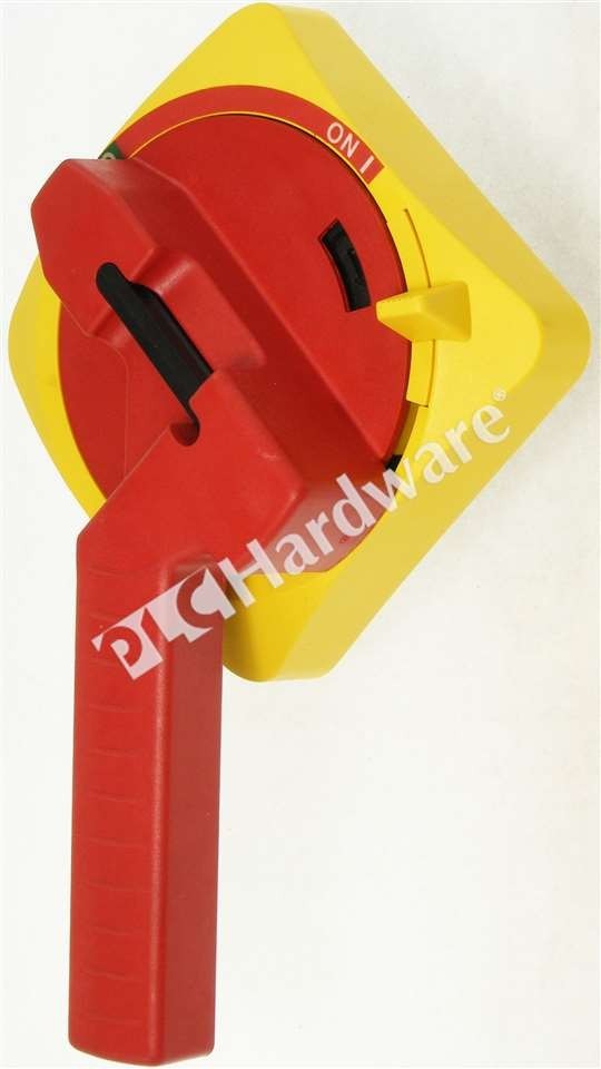 Surplus Open Allen Bradley 194R-HM4E /A 194R Red/Yellow IP66 Operating Handle