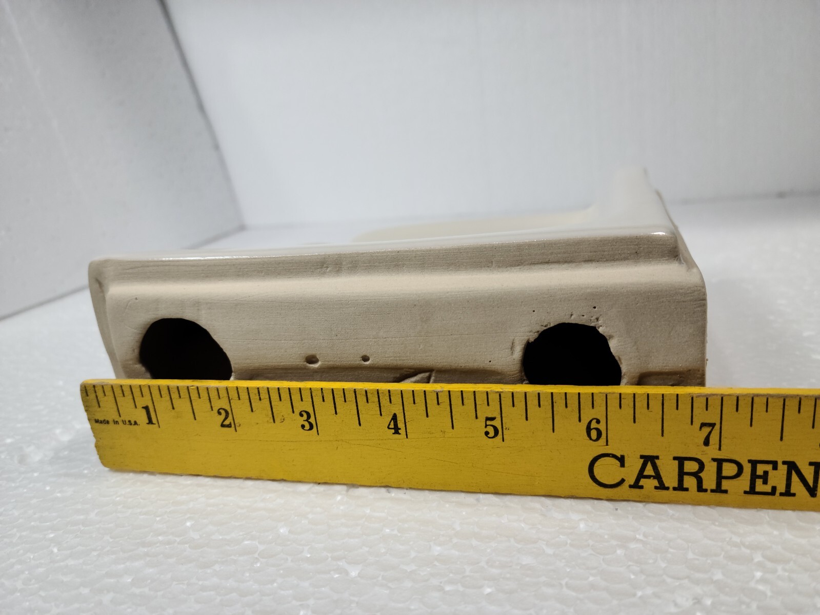 Beige Almond Bone Ceramic Shower Corner Tray Soap Dish Shampoo Holder Color 0135