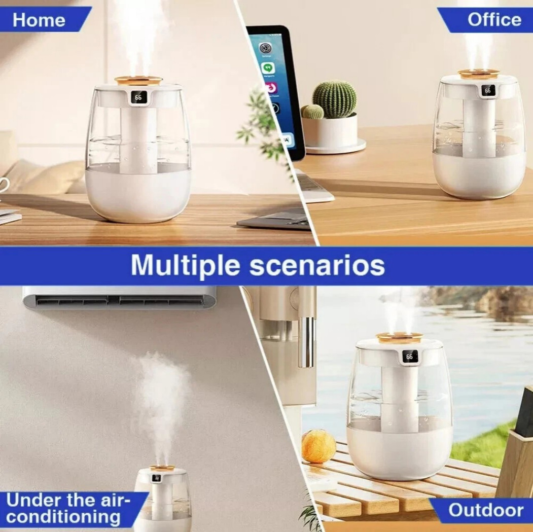 1.35L Humidifiers Ultrasonic Warm&Cool Mist LED Humidifier Top Fill For Bedroom
