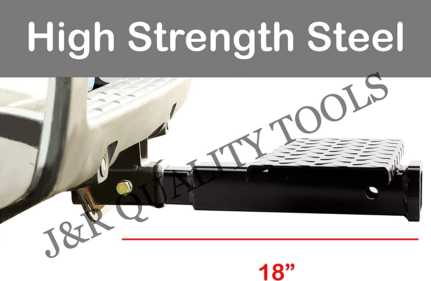 18" Hitch Extension 2" Receiver w/ Step Hitch Mount Extender for Truck Trailer