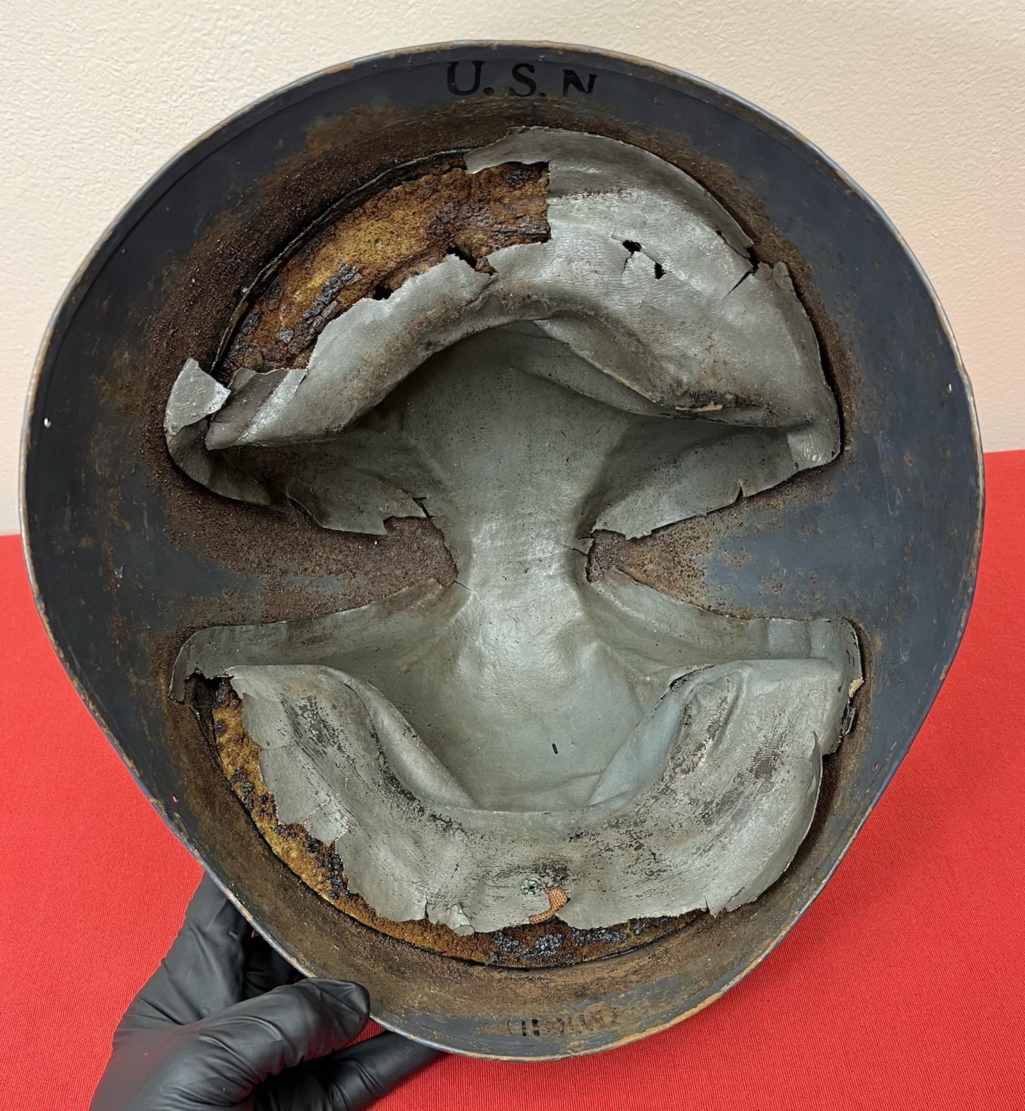 Original U.S. WWII Navy USN MK2 Talker Flak Helmet