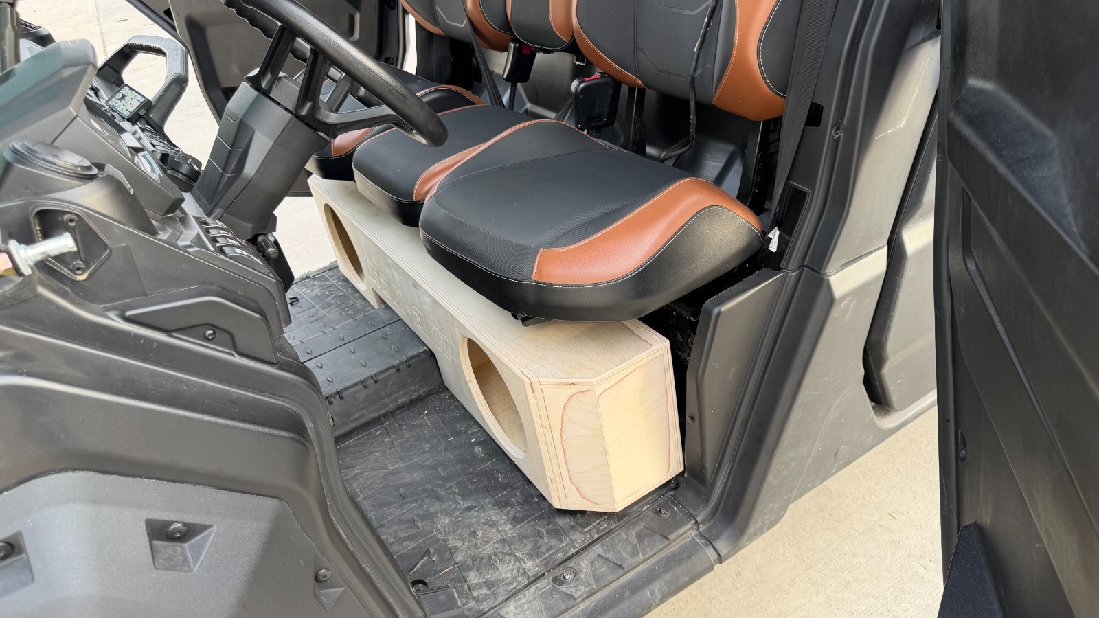 Can Am Defender 16-25 Under Seats Subwoofer Box 2X10" Sealed Birch 3/4