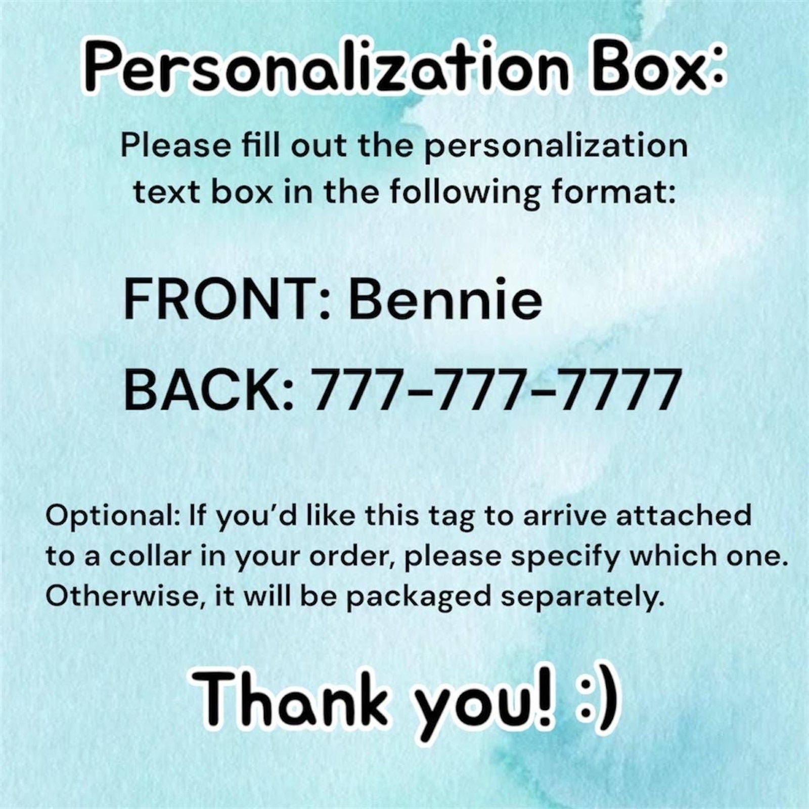 1” Customized Round Pet ID Tag for Cats & Small Dogs