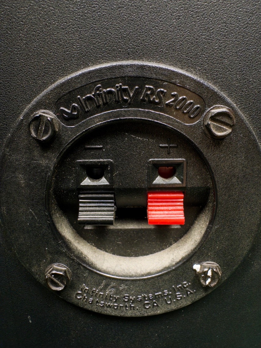 Vintage Infinity RS 2000 Bookshelf Speakers Pair Polycell Tweeters Wood Veneer