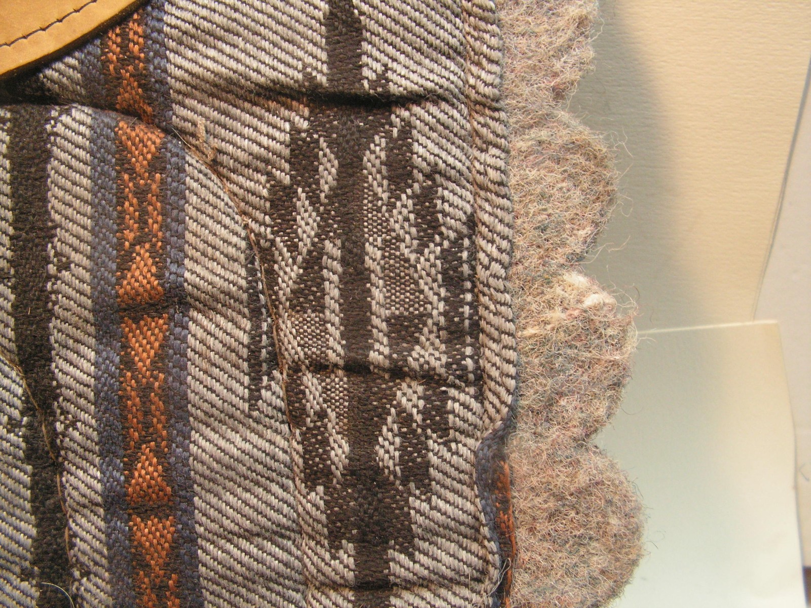 Vintage Saddle Pad Blanket Small Pony Southwestern 16 1/2" x 16" X 7/8" Leather