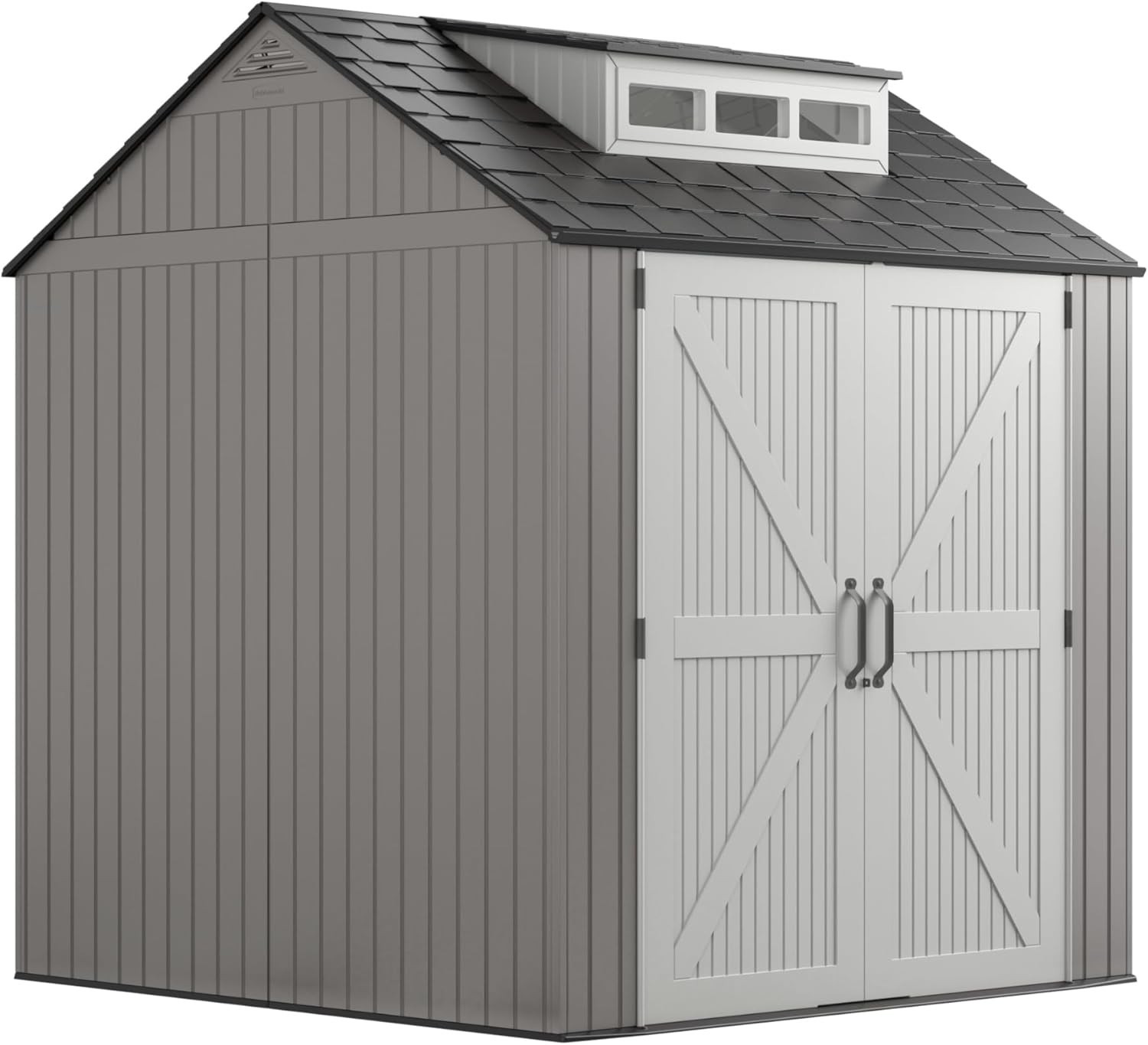 Rubbermaid 86.5 in x 85.7 in Storage Shed - Gray