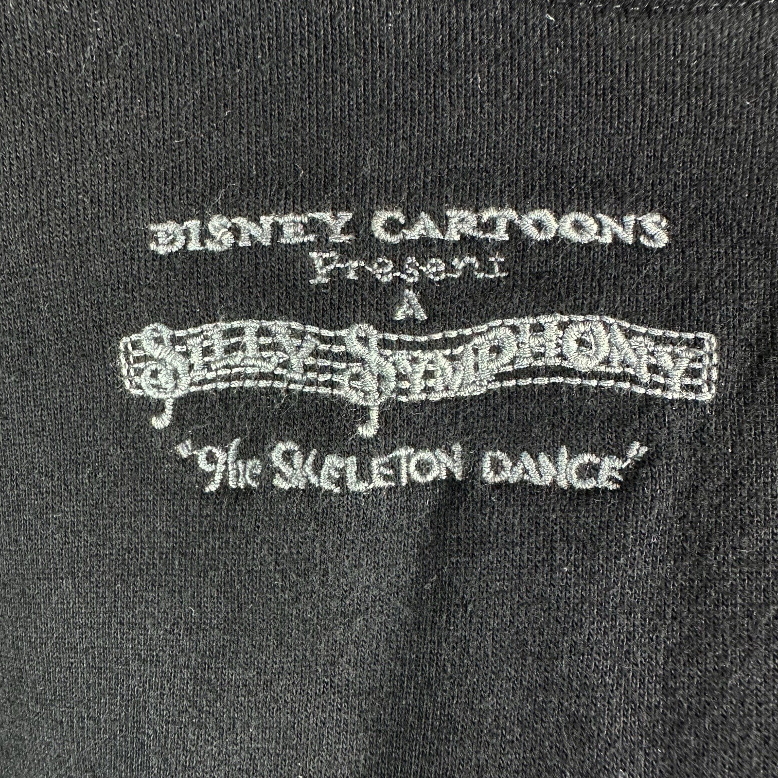 Disney Silly Symphony The Skeleton Dance Hoodie Size Large