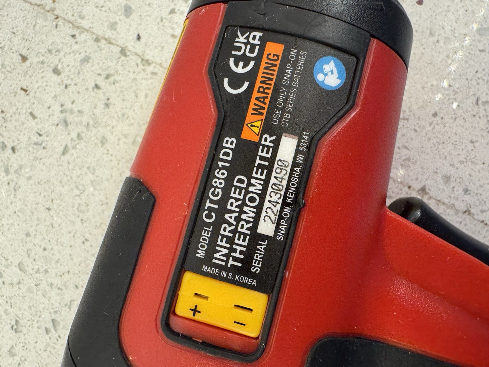 Snap-On Infrared Thermometer CTG861DB TOOL ONLY