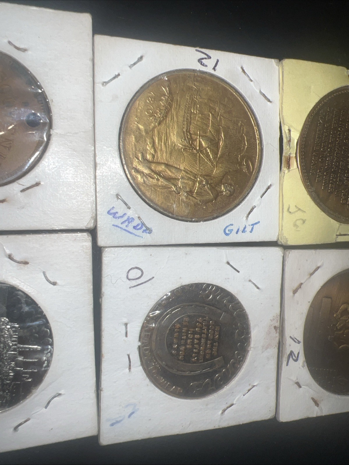 6 Vintage Ship Boat Battleship Military Medal Token Souvenir Free Shipping