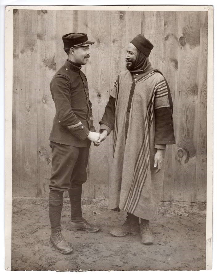 WWI French POWs and Fast Friends Louis Gonet and Abdul Hasid Original News Photo