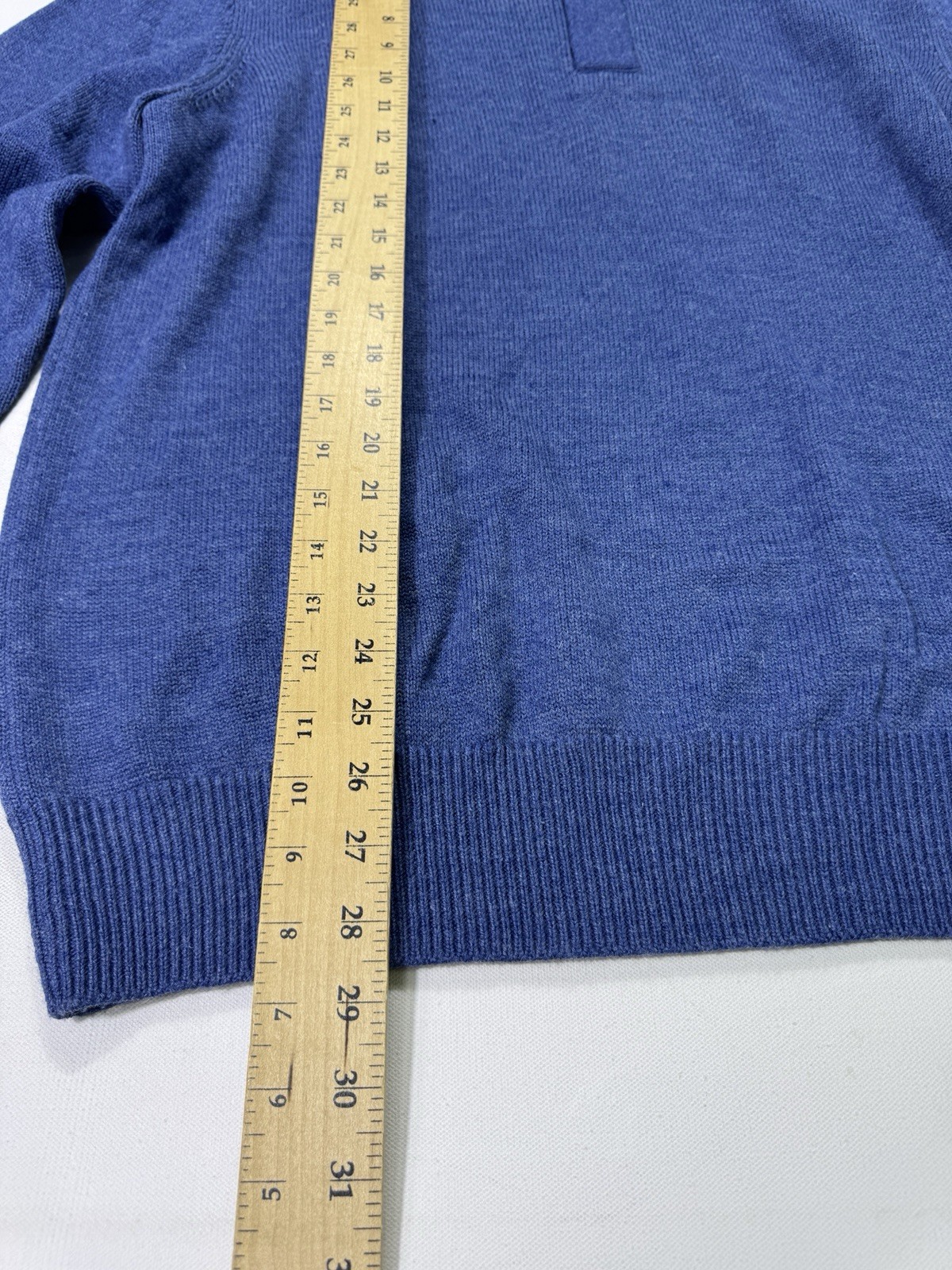 Banana Republic Men's XL Thick Wool Sweater 1/4 Zip Arm Pocket Outdoor Classic