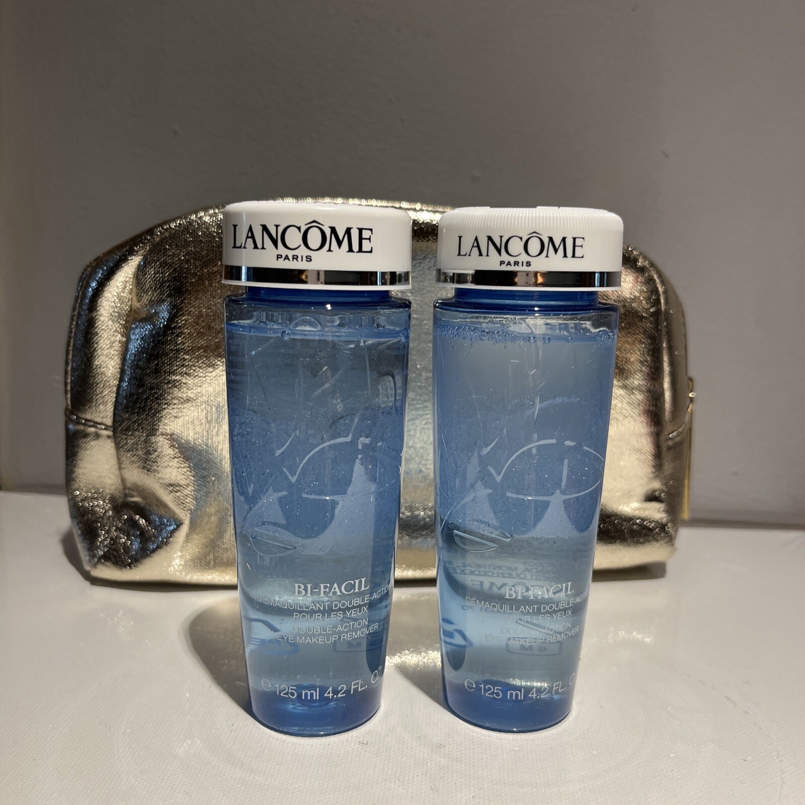2, Lancome Bi-Facil Double Action Eye Makeup Remover Full Size 4.2oz Each