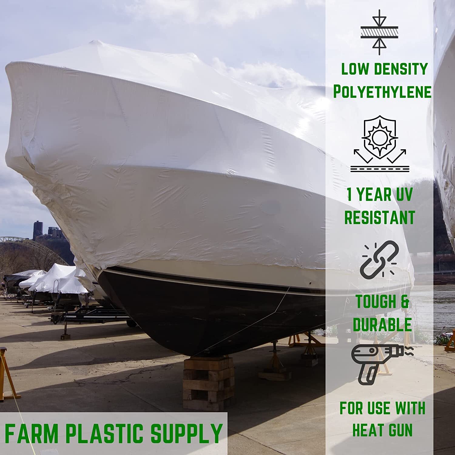 Farm Plastic Supply - Polyethylene Plastic Shrink Wrap - 7 mil