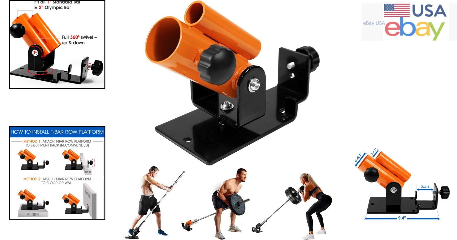 Versatile Exercise Machine Attachment for Barbell Rowing and Strength Training
