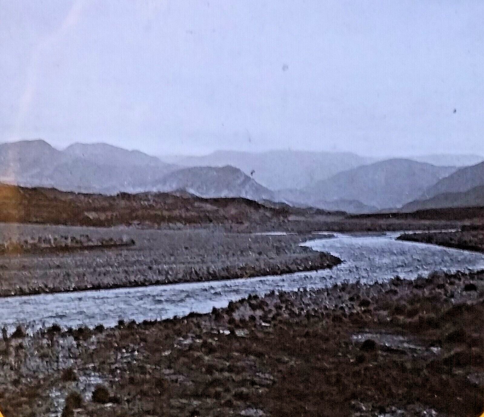 Andes Mountains Andean Foothills, Western Argentina, Magic Lantern Glass Slide