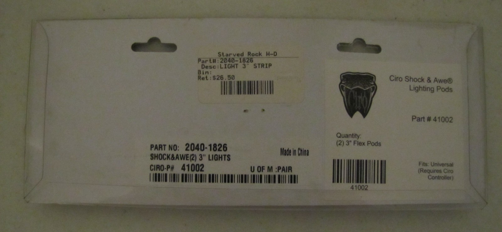 NEW Ciro 3D Shock & Awe Lighting 3" Flex Pods. 41002. 2040-1826.