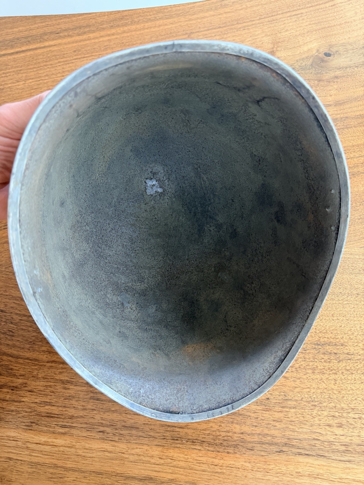 Vintage M1 Style Combat Helmet — WWII Style Spade Decal — Authenticity Uncertain