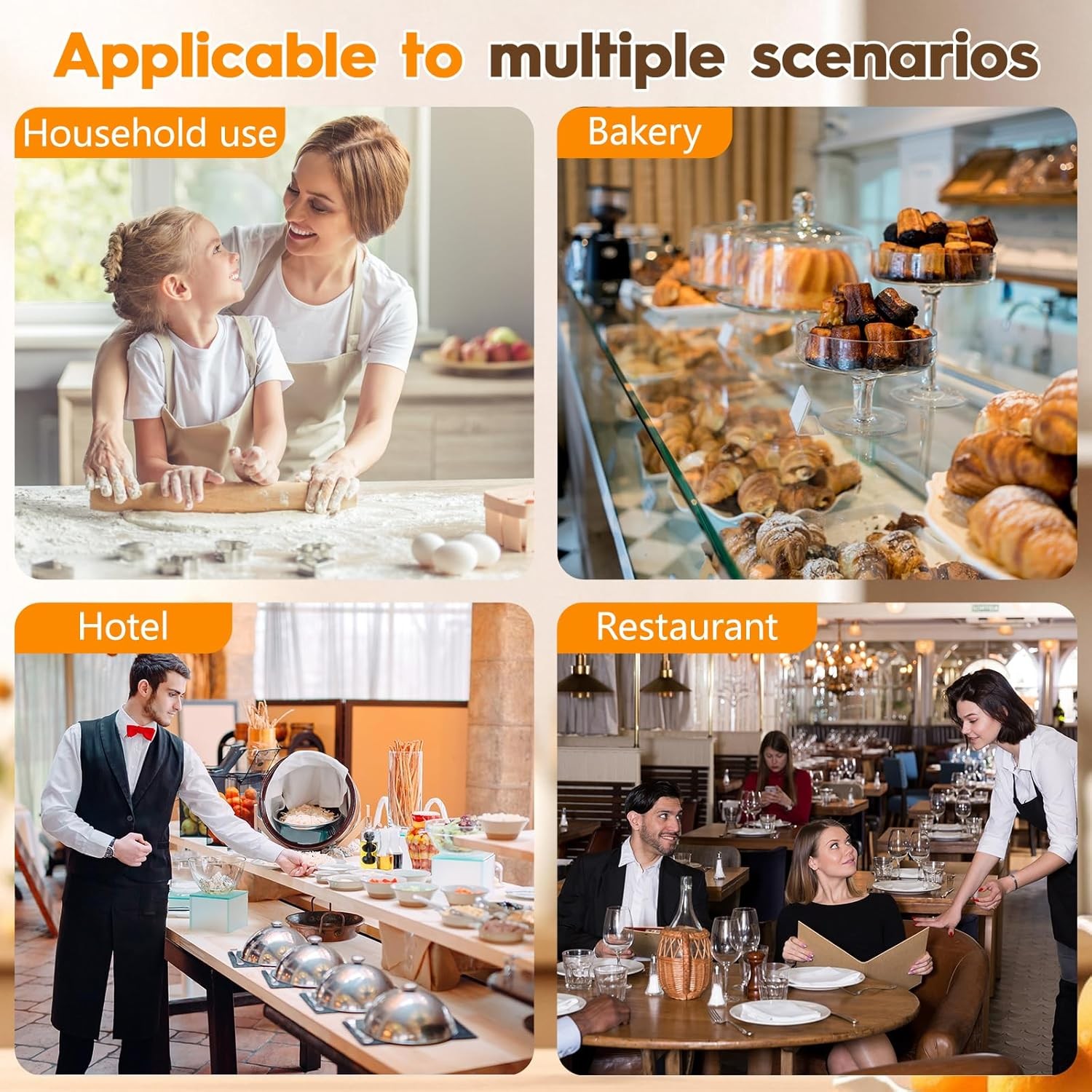 Commercial Electric Food Mixer Stand 8KG Dough Flour Mixer Machine Dual Rotation