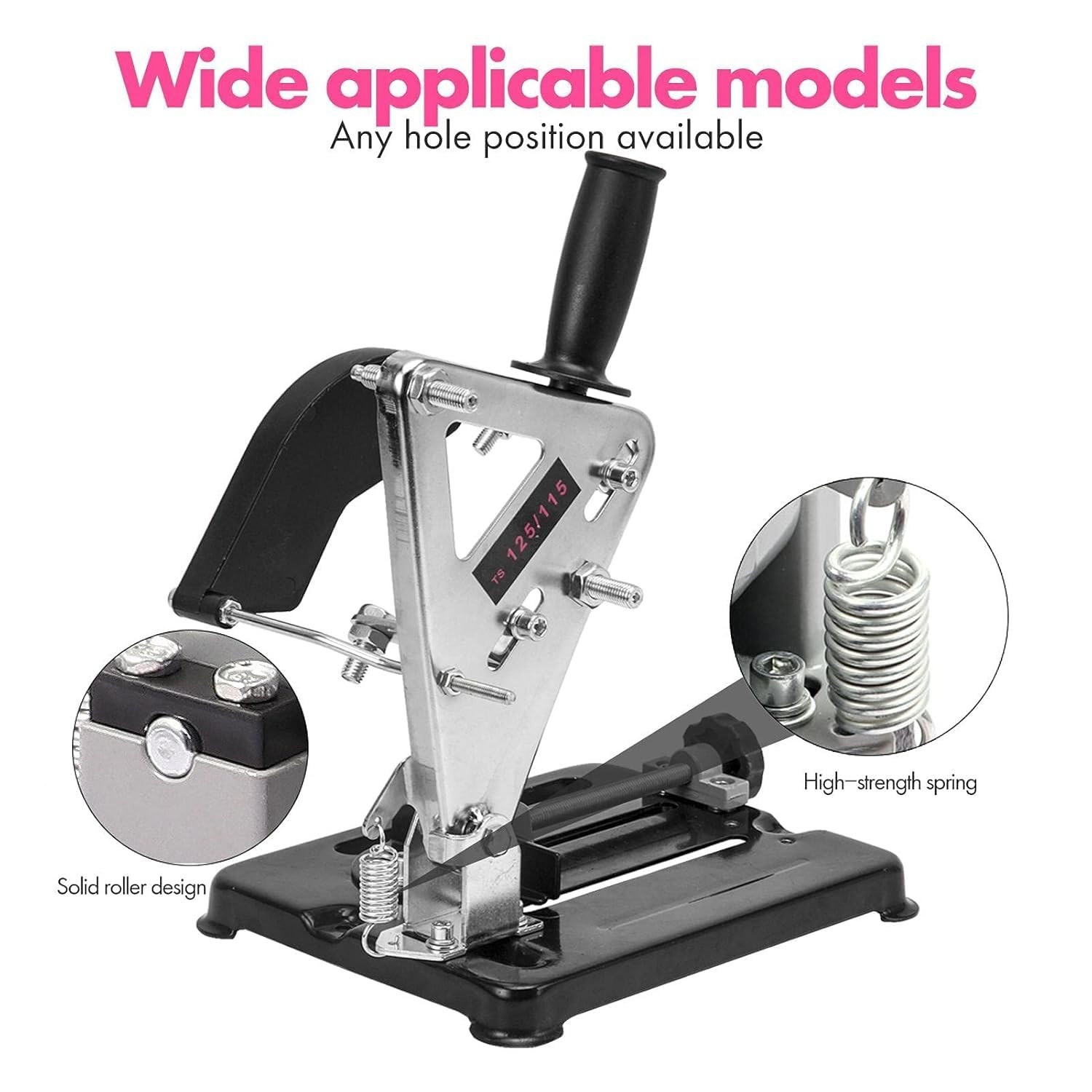 Heavy Duty Angle Grinder Stand with 45° Adjustable Cutting Holder & Safety Guard