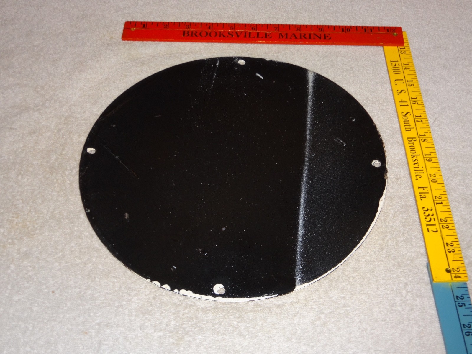 VINTAGE MACK🐶TRUCKS BUSES GASOLINE DIESEL 11 3/4" PORCELAIN METAL OIL DOG SIGN