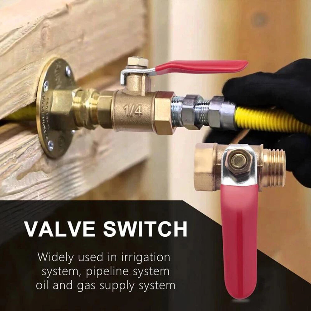 4PCS 1/4" Male Female NPT Brass Ball Valve Water Air Tank Drain Shut Off USA